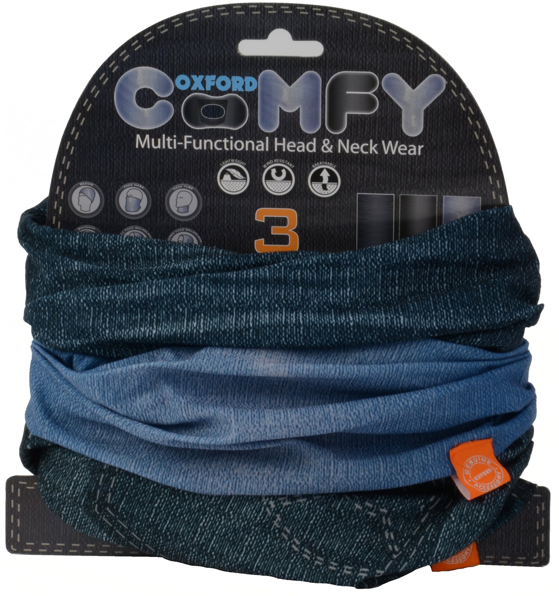 OXFORD nákrčníky Comfy Jeans, (sada 3 ks)