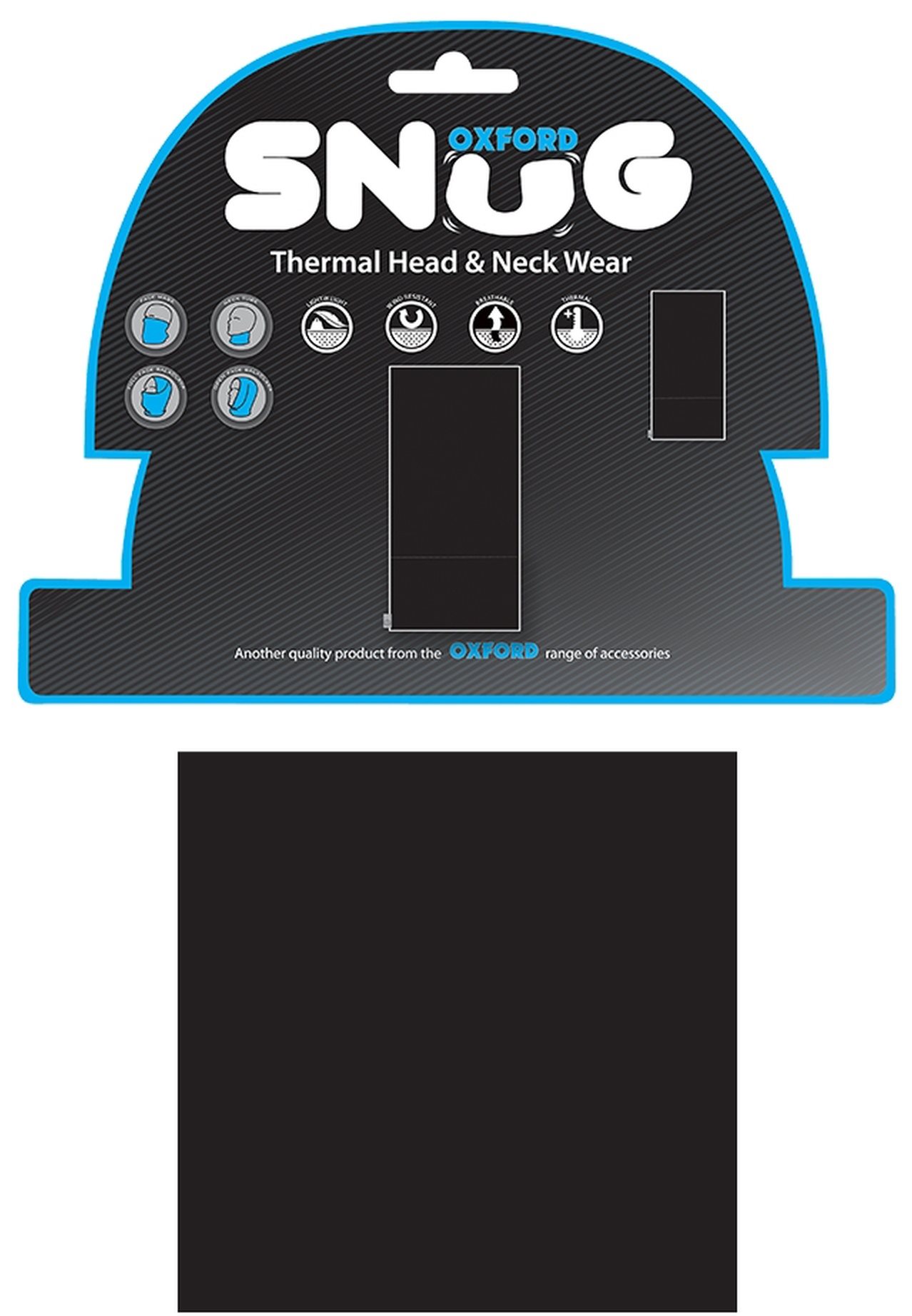 OXFORD, nákrčník Snug Black, (čierny)