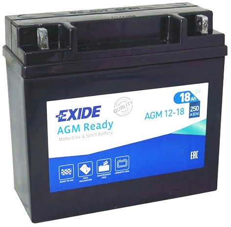 EXIDE BIKE Factory Sealed 18 Ah, 12 V, AGM12-18 (GARDEN)