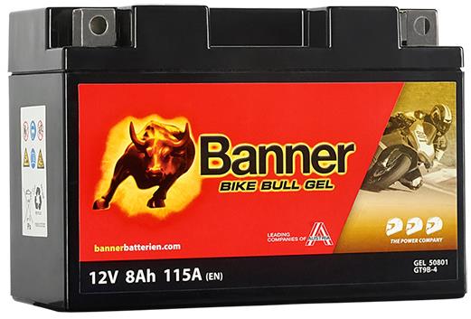 Banner Bike Bull GEL 50801 / BGT9B-4, 12 V - 8 Ah (YT9B-BS)