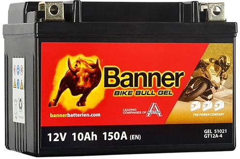 Banner Bike Bull GEL 51021 / BGTX12A-4, 12 V - 10 Ah (YT12A-BS)