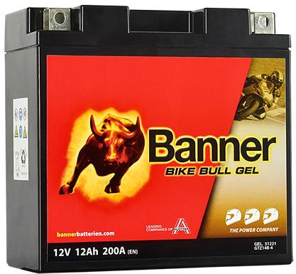 Banner Bike Bull GEL 51221 / BGT14B-4, 12 V - 12 Ah (YT14B-BS)
