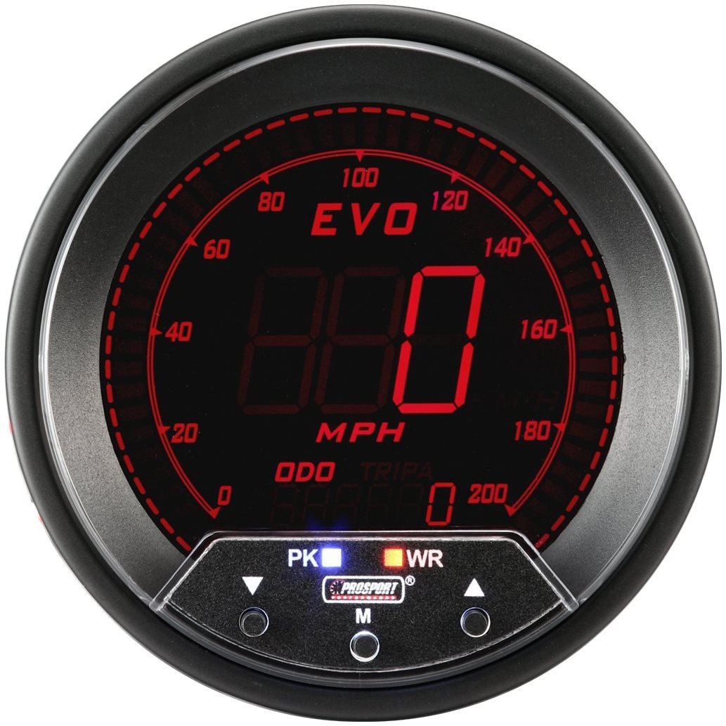 PROSPORT EVO prídavný 85 mm rýchlomer/tachometer s možnosťou merania pomocou GPS