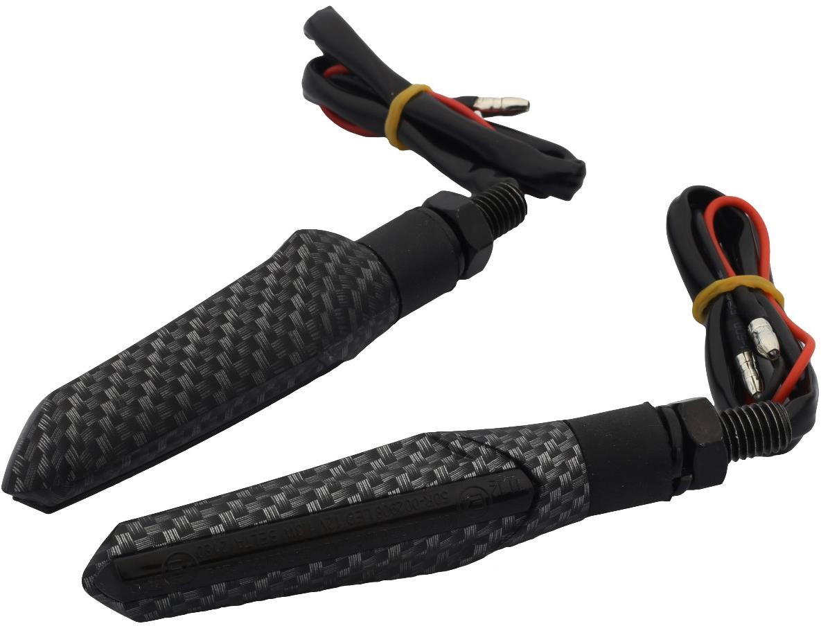 SEFIS Flow carbon LED blinker na motocykel – sekvenčný