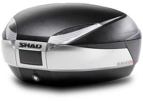 SHAD Vrchný kufor na motorku SH48 nový titán so zámkom PREMIUM SMART