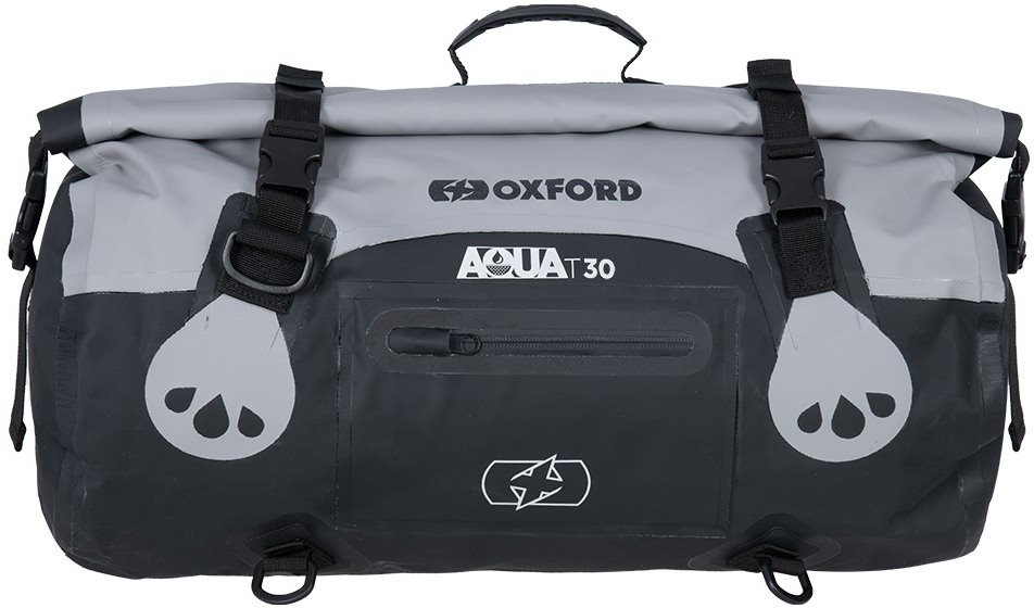 OXFORD Vodotesný vak Aqua T-30 Roll Bag (sivý/čierny objem 30 l)