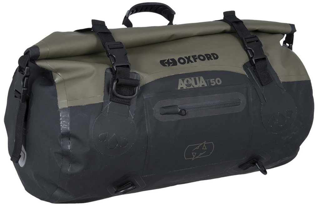 OXFORD Vodotesný vak Aqua T-50 Roll Bag (khaki/čierny objem 50 l)