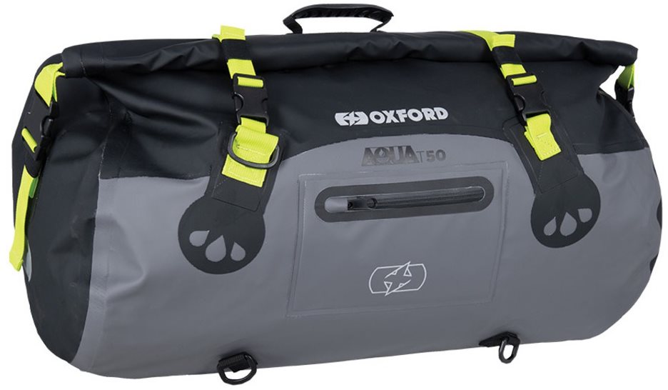OXFORD Vodotesný vak Aqua T-50 Roll Bag (čierny/sivý/žltý fluo objem 50 l)