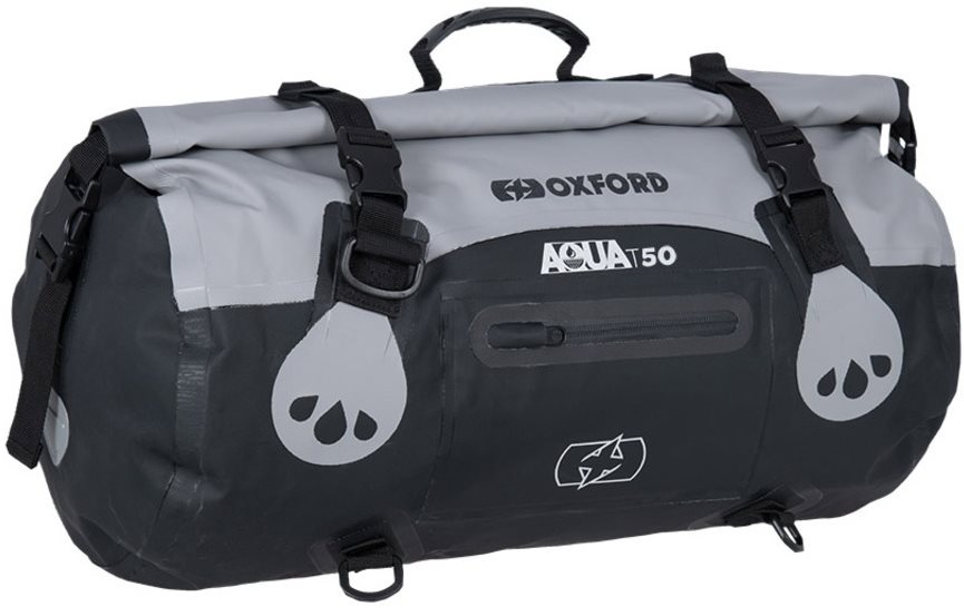 OXFORD Vodotesný vak Aqua T-50 Roll Bag (sivý/čierny objem 50 l)
