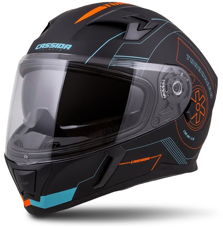 CASSIDA Integral 3.0 Turbohead, (čierna matná/oranžová/modrá, veľ. XL)