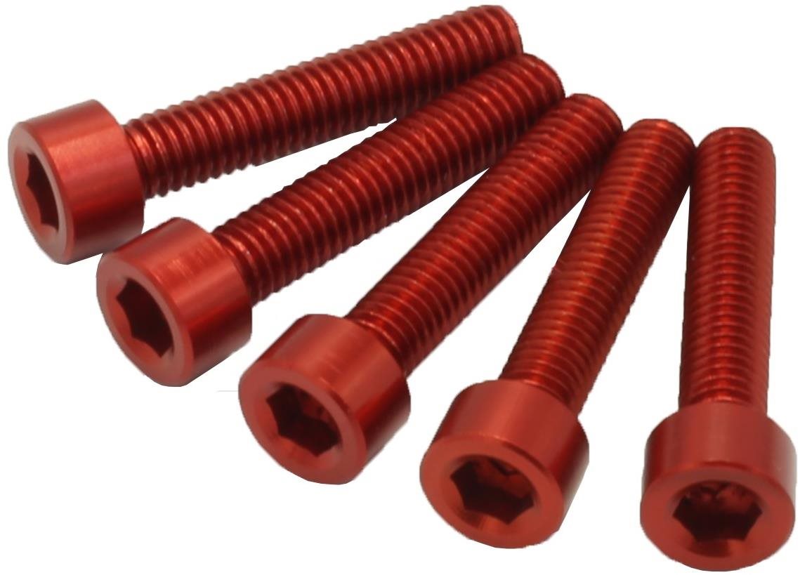 SEFIS skrutky CNC 7075 M6 30 mm 5 ks červené