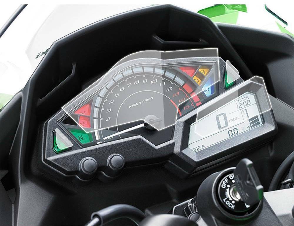 SEFIS ochranná fólia budíkov Kawasaki Z250 Ninja 250 300 2013 – 2016