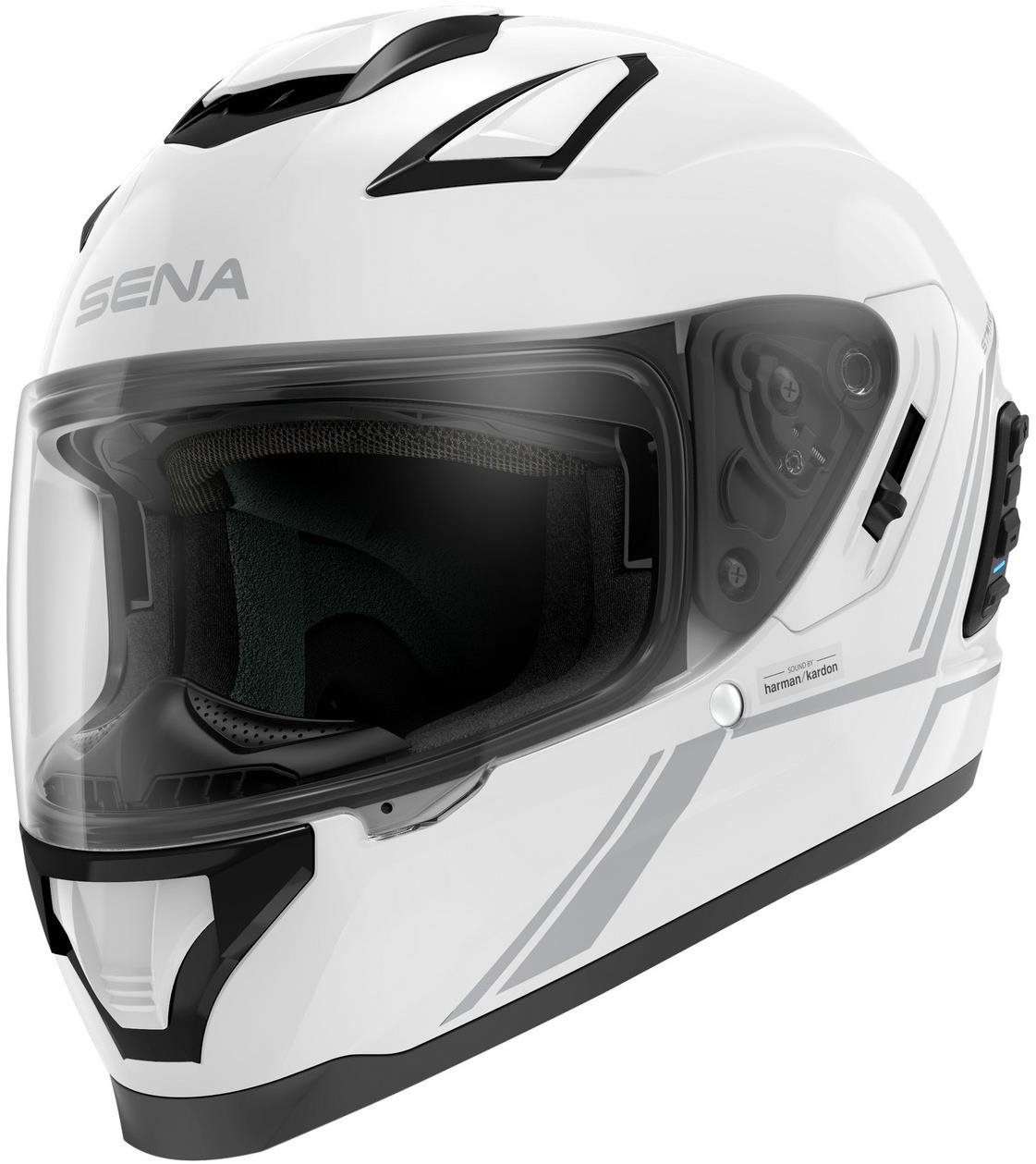 SENA prilba s Mesh headsetom Stryker, (lesklá biela veľkosť 2XL)