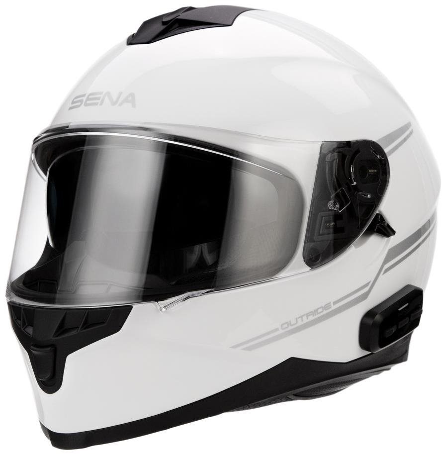 SENA prilba s headsetom Outride, (lesklá biela veľkosť XL)