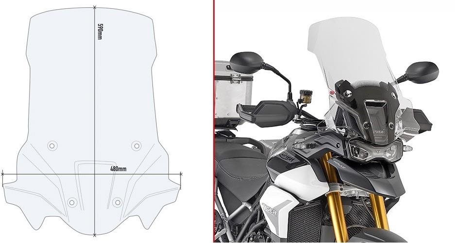 KAPPA KD6418ST číre plexi TRIUMPH Tiger 900 Rally (20 – 21)