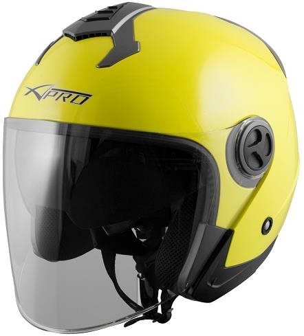 A-Pro DUPLEX FLUO žltá otvorená jet prilba S