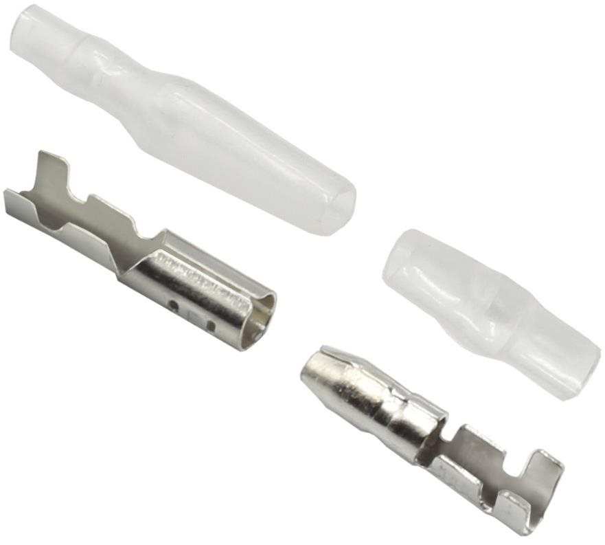 M-Style sada Faston – okrúhly konektor 4 mm s izoláciou – samec a samica – 10 ks