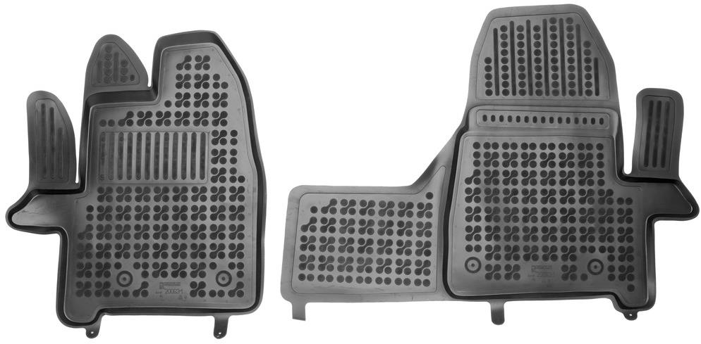 ACI FORD Custom 18-gumové koberčeky čierne s vyšším okrajom (Titanium s man. prevodovkou – predný diel)