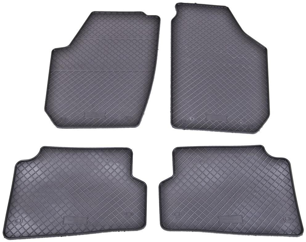 ACI ŠKODA FABIA 07-10 gumové koberčeky čierne DESIGN (sada 4 ks)