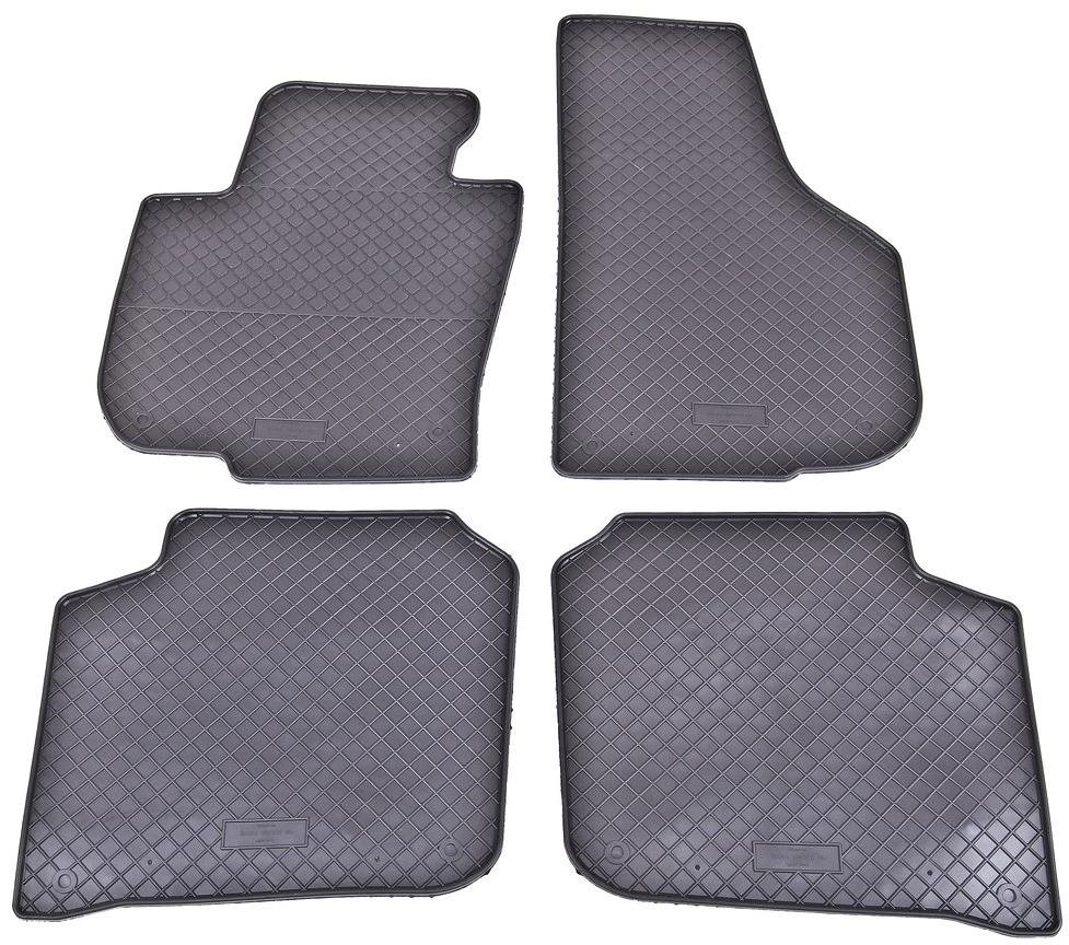 ACI ŠKODA SUPERB 08- gumové koberčeky čierne DESIGN (sada 4 ks)
