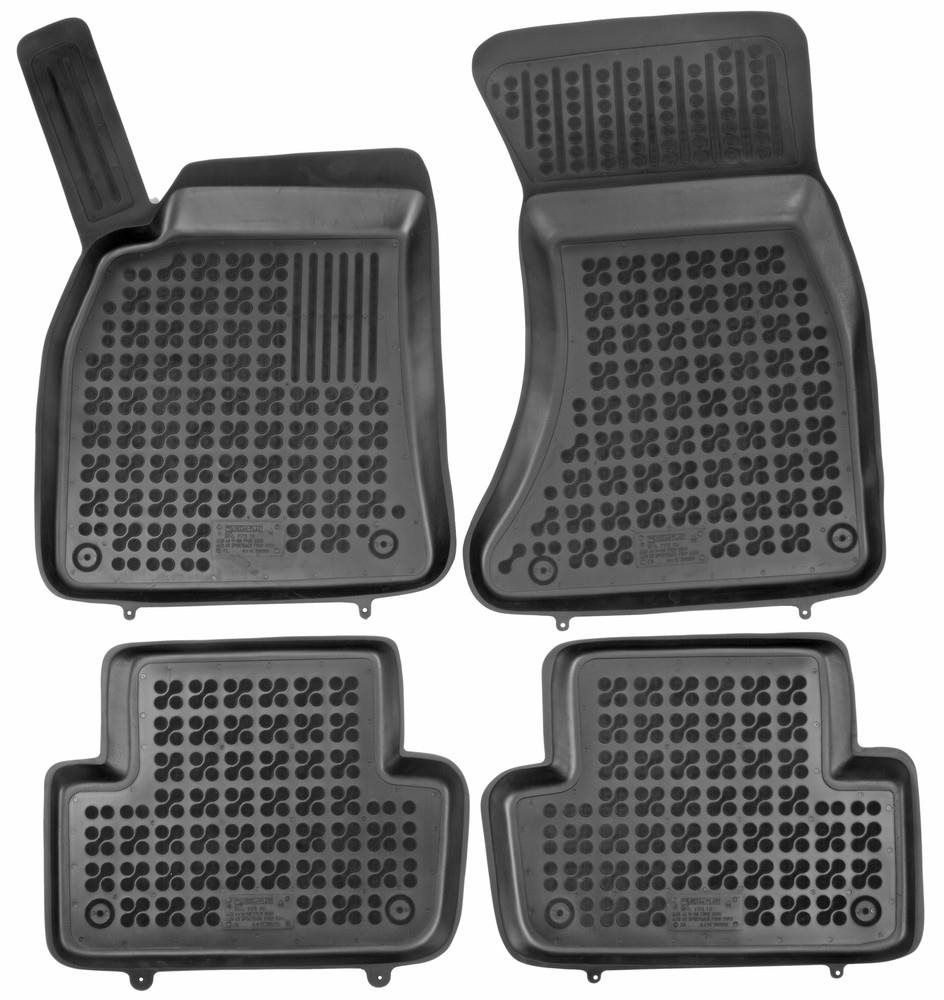ACI AUDI A4 07- gumové koberčeky čierne s vyšším okrajom (A5 iba 5-dv. – súprava 4 ks)