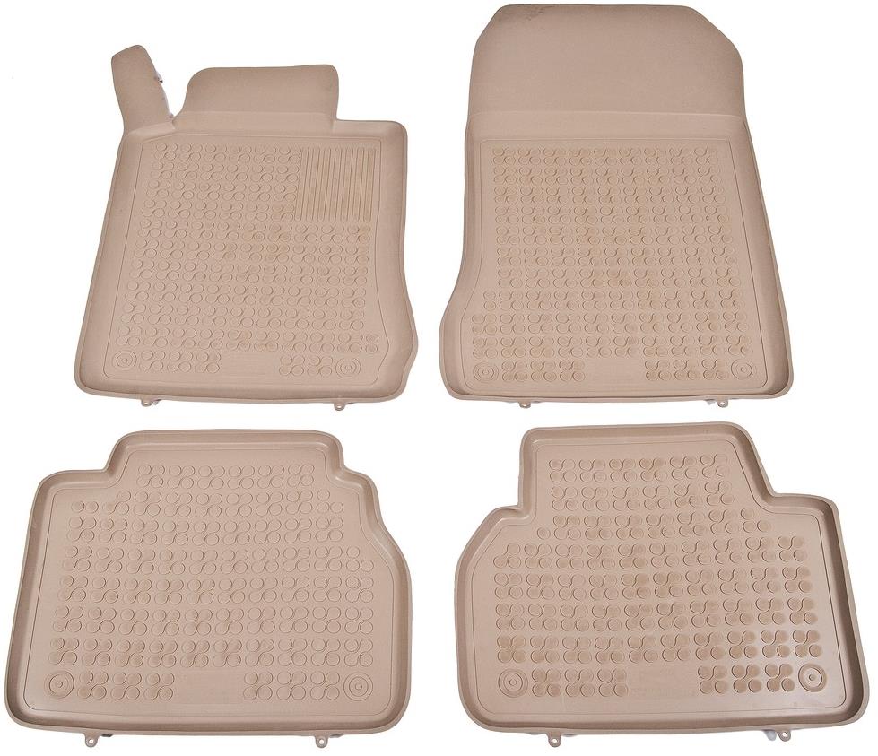 ACI BMW 7, 08- gumové koberčeky béžové s vyšším okrajom (súprava 4 ks)