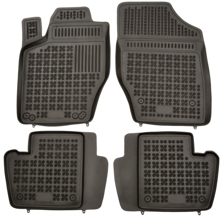 ACI CITROEN C4, 04- gumové koberčeky čierne s vyšším okrajom (pre vozidlá s hasiacim prístrojom, súprava 4 ks)