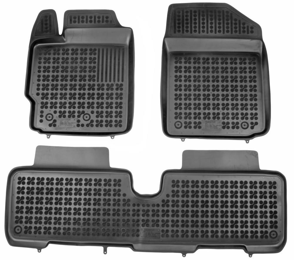 ACI TOYOTA Yaris 06-08 gumové koberčeky čierne s vyšším okrajom (sada 3 ks)