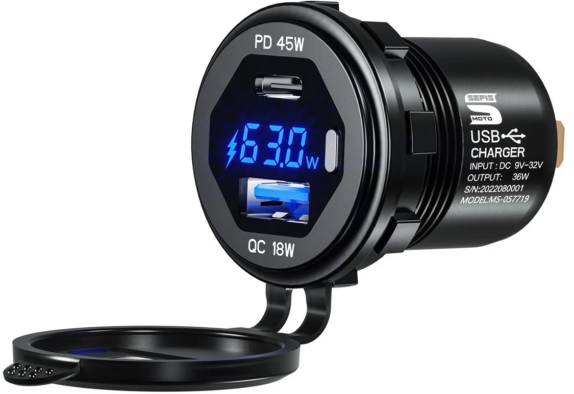 SEFIS USB-C PD 45 W + USB-A QC 3.0 18W rýchlonabíjačka/ zásuvka