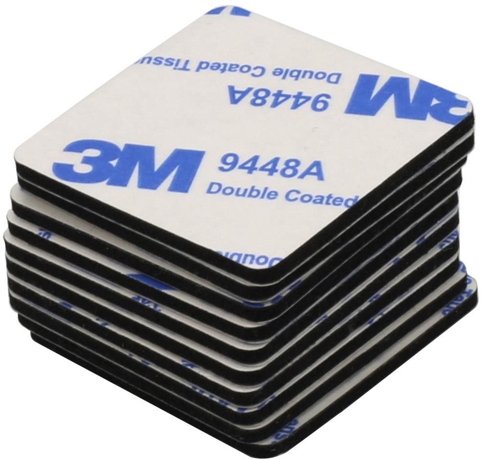 SEFIS 3M čierna obojstranná samolepka 30 × 30 mm 10 ks