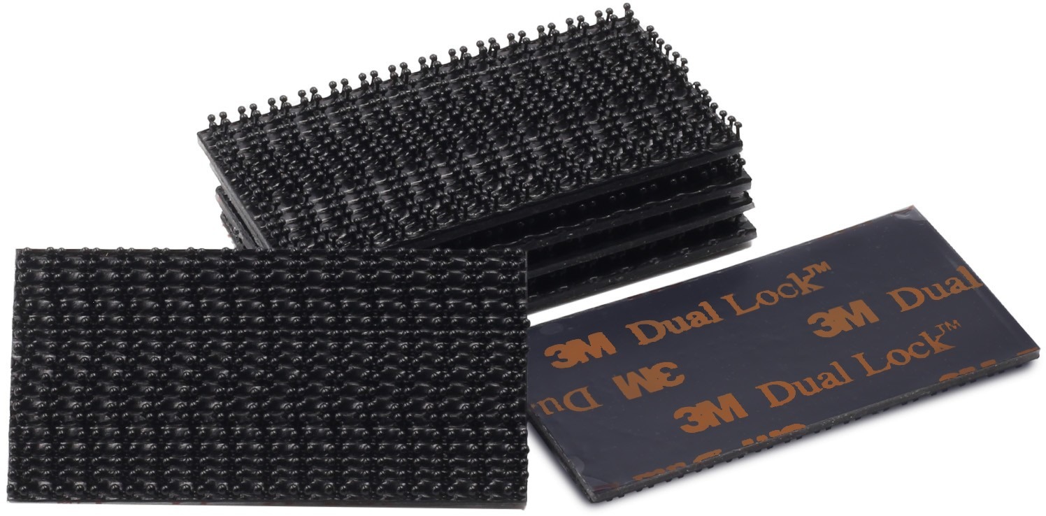 SEFIS 3M Dual Lock samolepiaci obojstranný suchý zips 25,4 × 50,8 mm 5 ks čierna