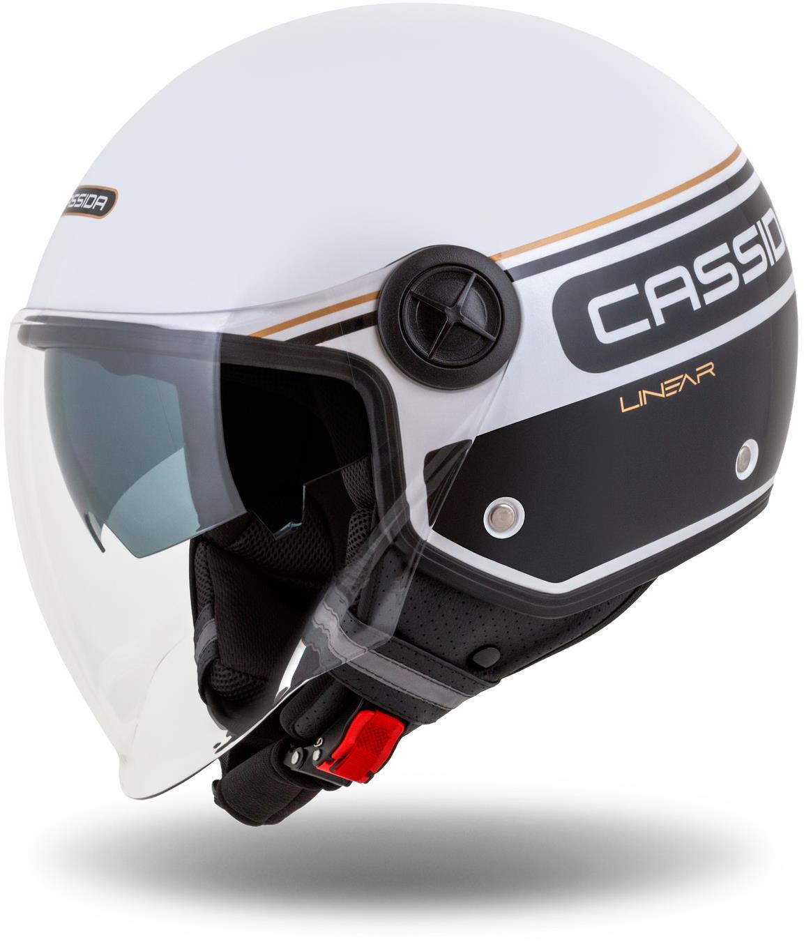 CASSIDA prilba Handy Plus Linear (biela perleť/čierna/zlatá) 2023 XS (53 až 54 cm)