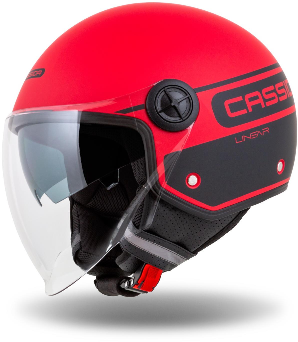 CASSIDA prilba Handy Plus Linear (červená matná/čierna) 2023 XS (53 až 54 cm)