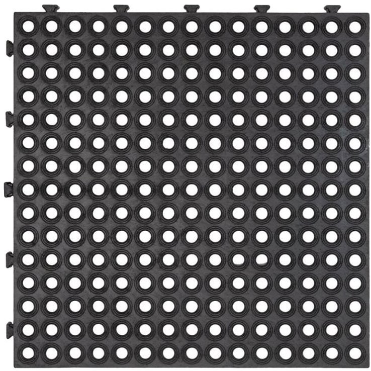 MULTY HOME Dlaždica EXTREME DRAINAGE 45 × 45 cm, čierna, gumová