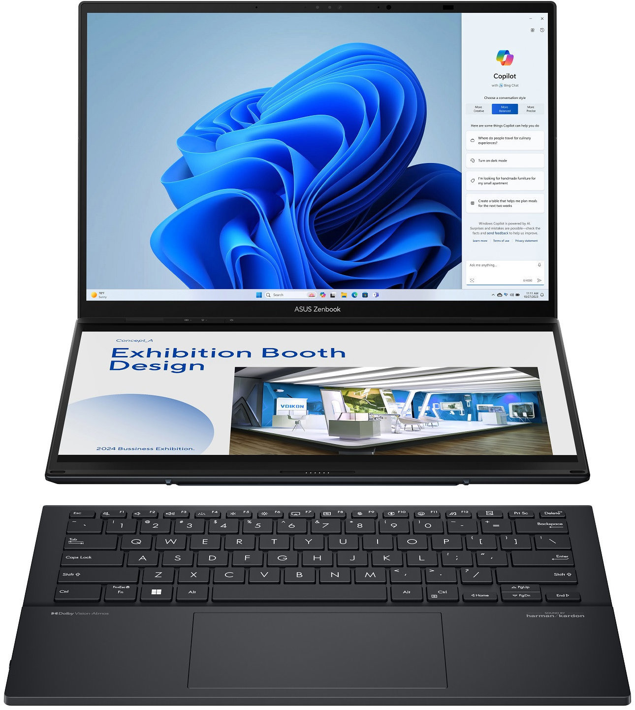 ASUS Zenbook Duo UX8406CA-OLED304WZ Inkwell Gray (bez adaptéra)
