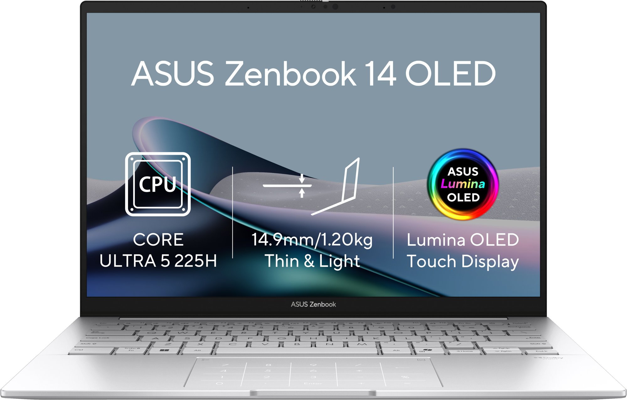 ASUS Zenbook 14 UX3405CA-OLED577WZ Foggy Silver (bez adaptéra)