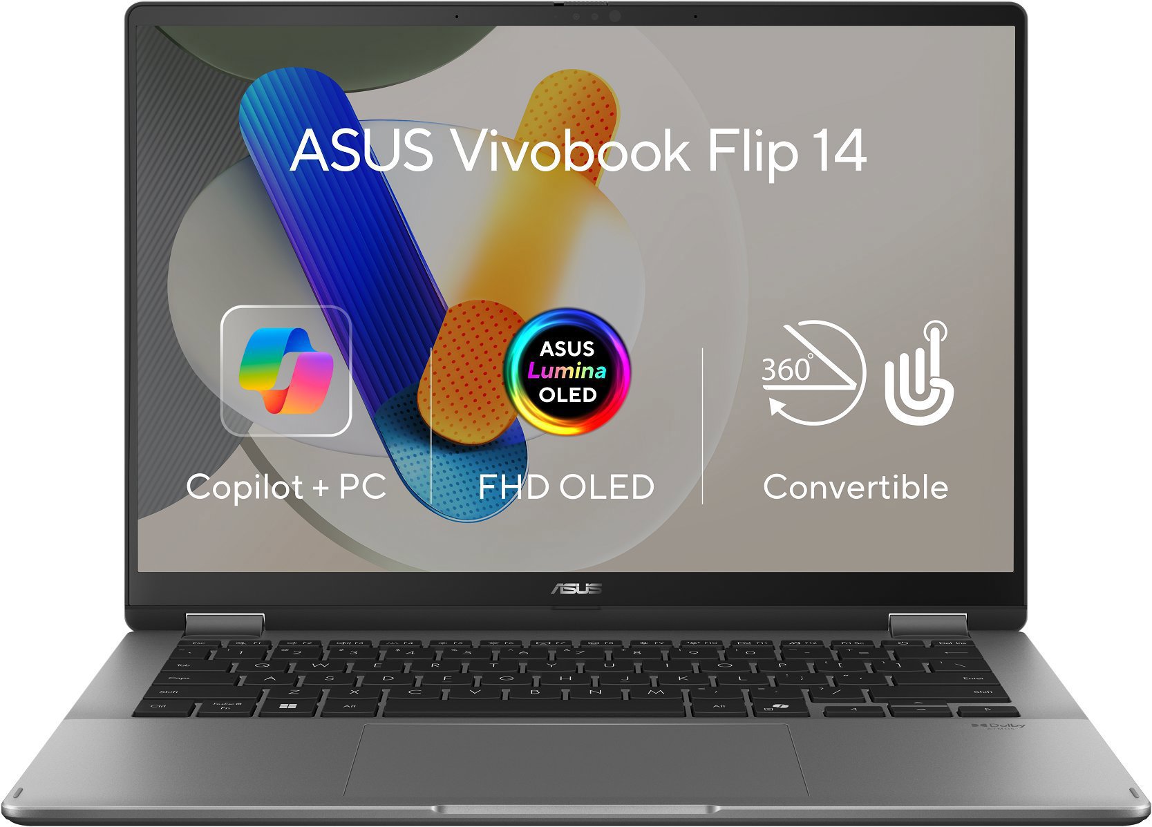 ASUS Vivobook 14 Flip TP3407SA-OLED548WZ Matte Gray (bez adaptéra)