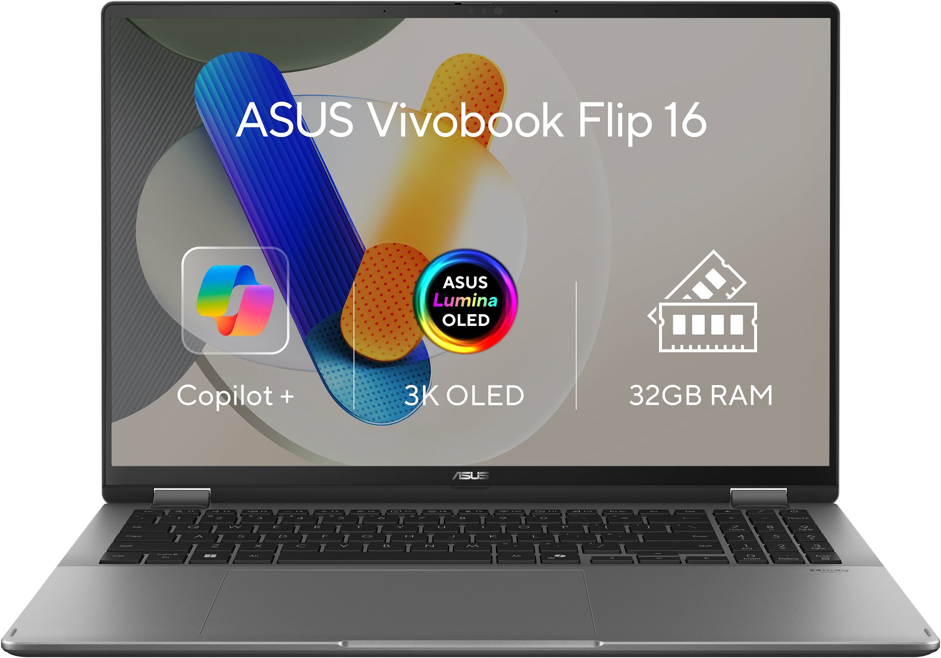 ASUS Vivobook 16 Flip TP3607SH-OLED013W Matte Gray kovový