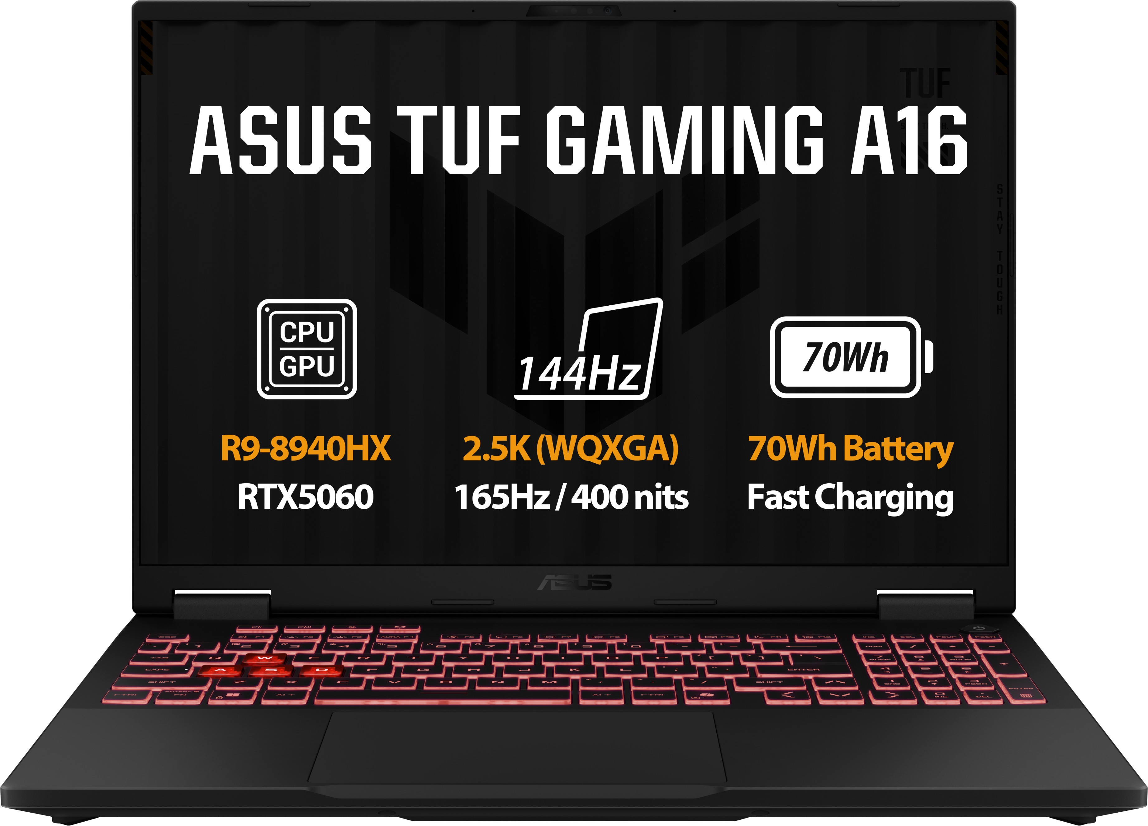 ASUS TUF Gaming A16 FA608PM-QT140WZ Jaeger Gray (bez adaptéra)