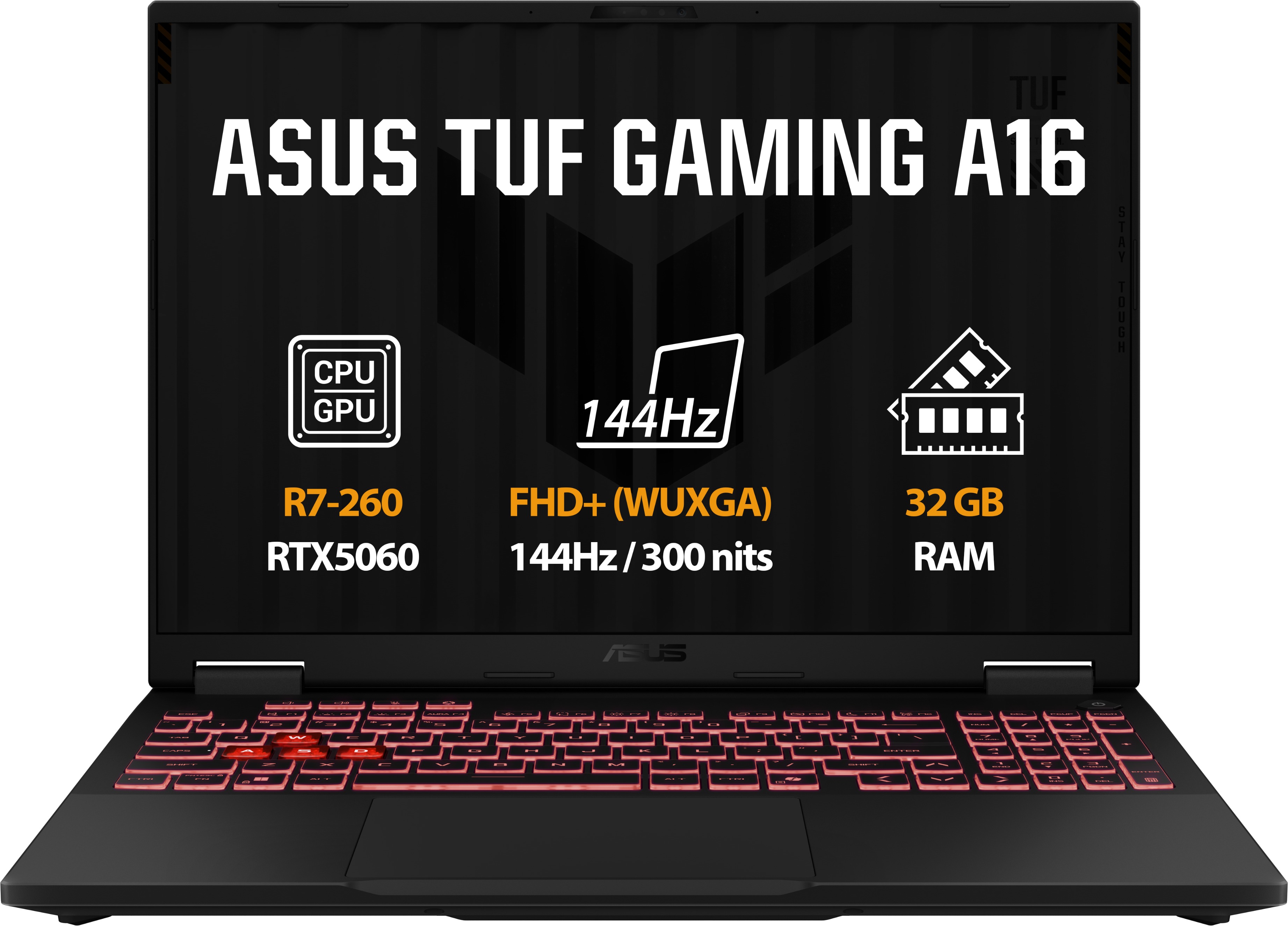 ASUS TUF Gaming A16 FA608UMI-TU193Z Jaeger Gray (bez adaptéra)