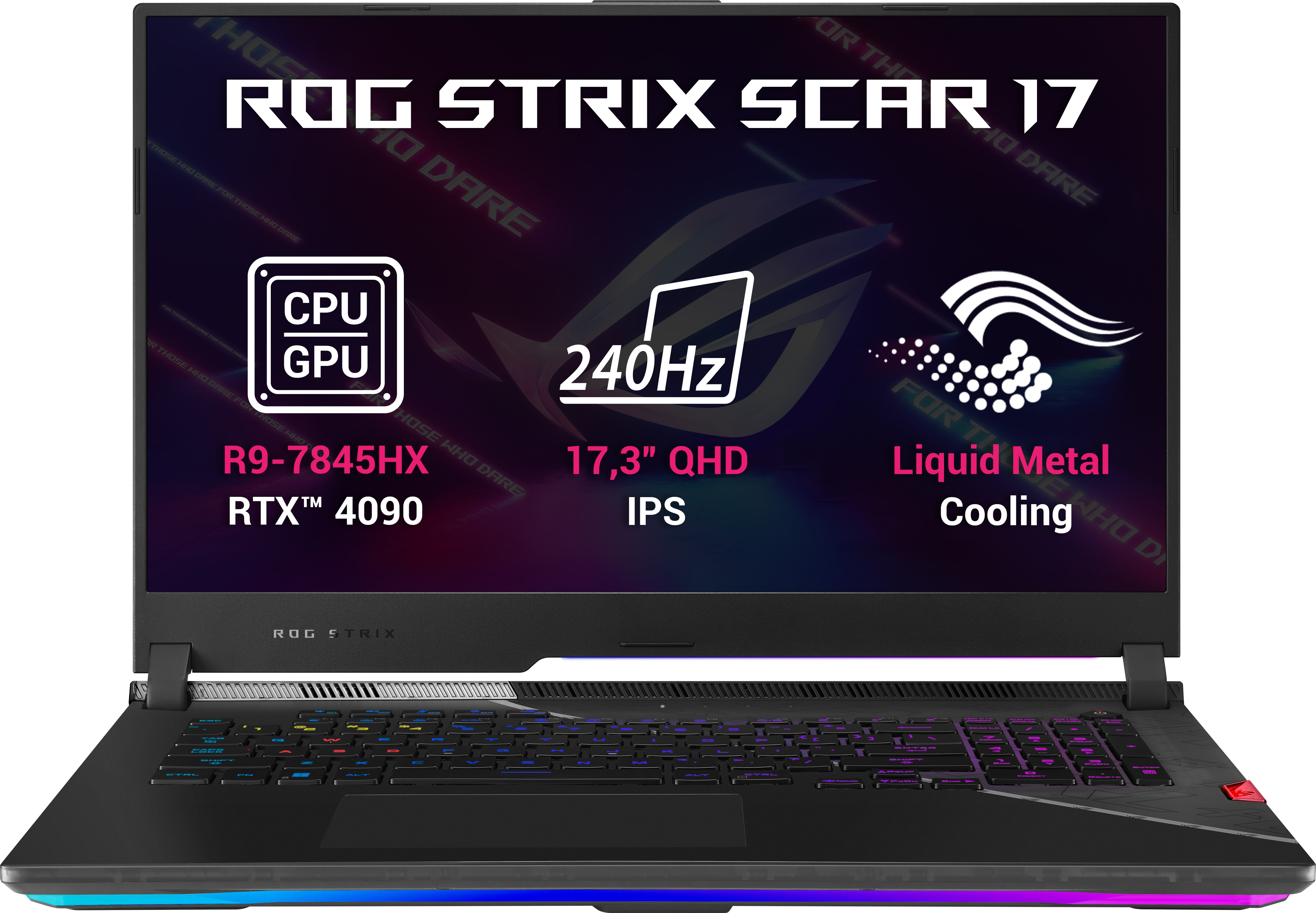 ASUS ROG Strix SCAR 17 G733PY-LL038W Off Black kovový