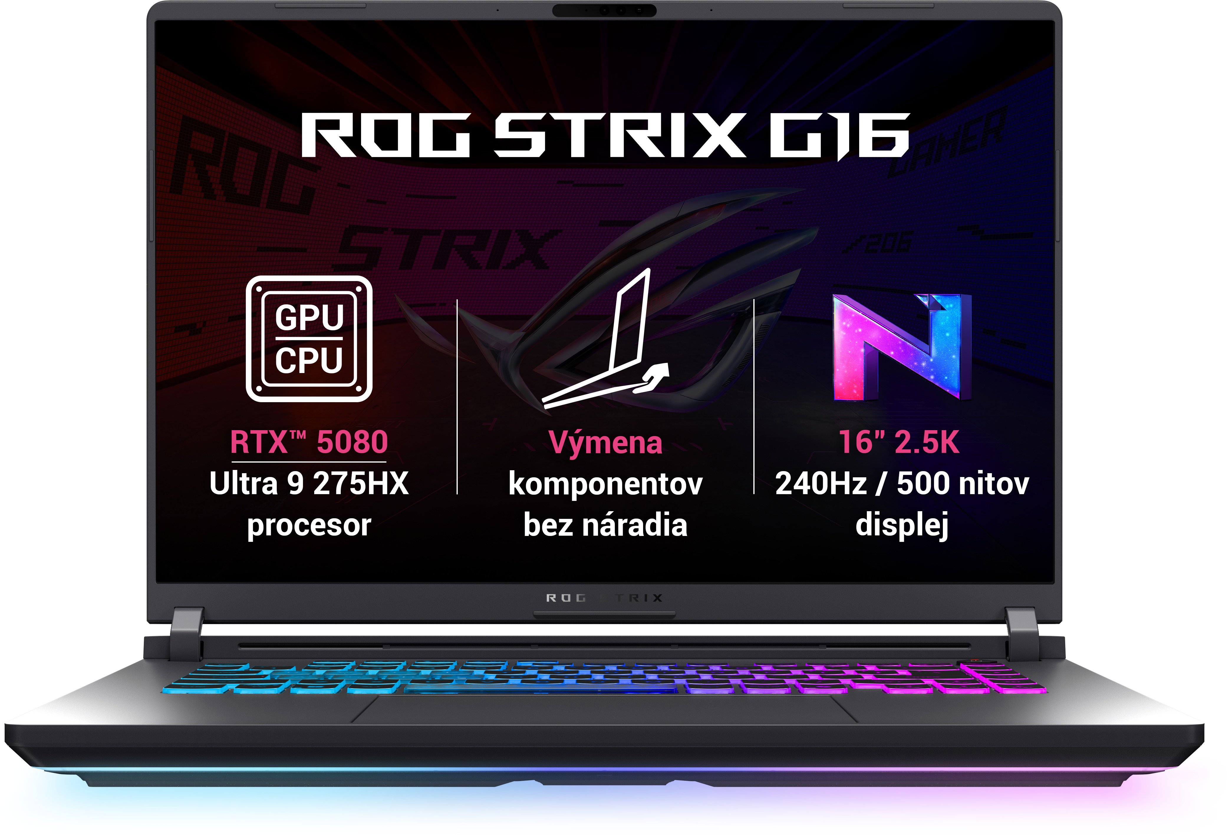 ASUS ROG Strix G16 G615LW-NEBULA007W Eclipse Gray kovový