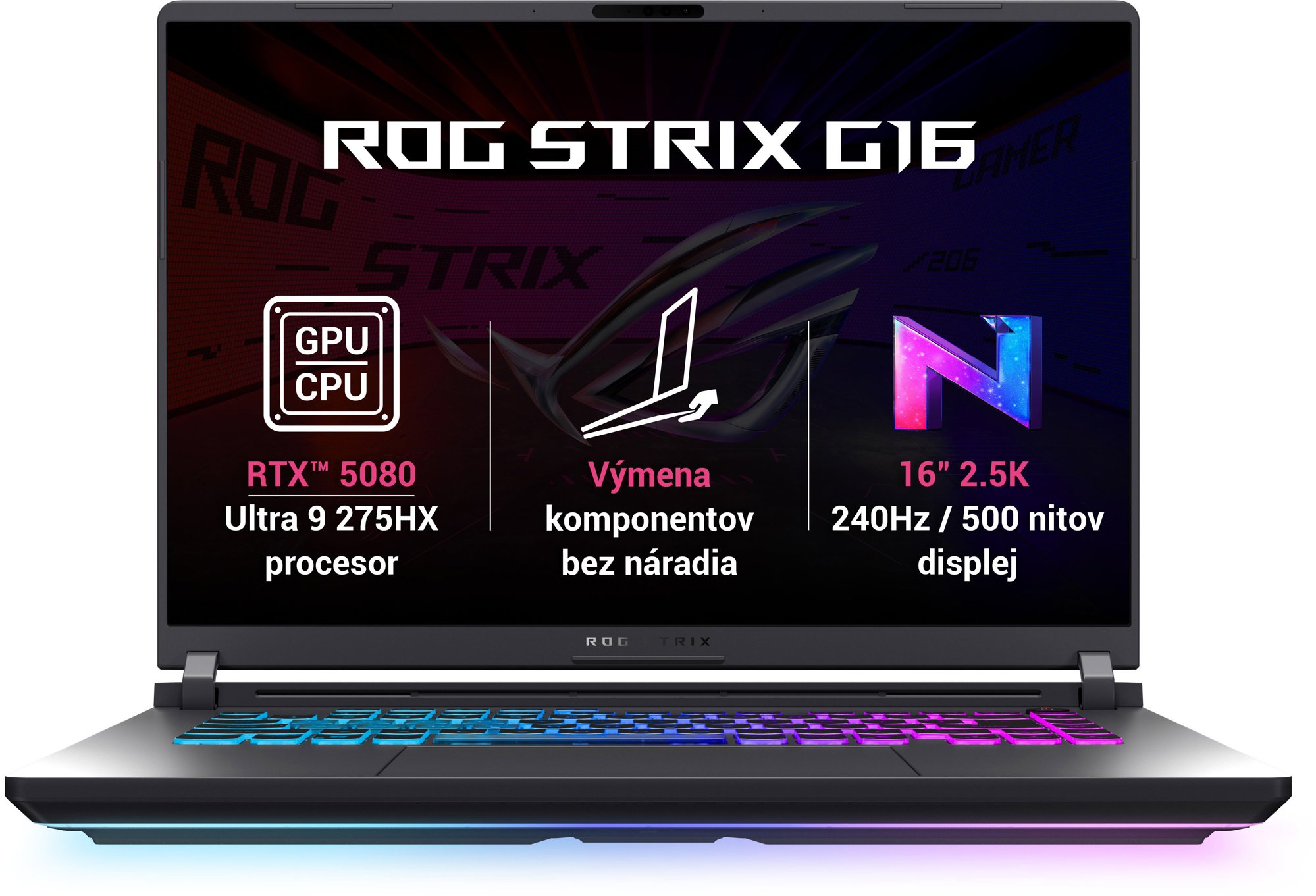 ASUS ROG Strix G16 G615LW-NEBULA054 Eclipse Gray kovový