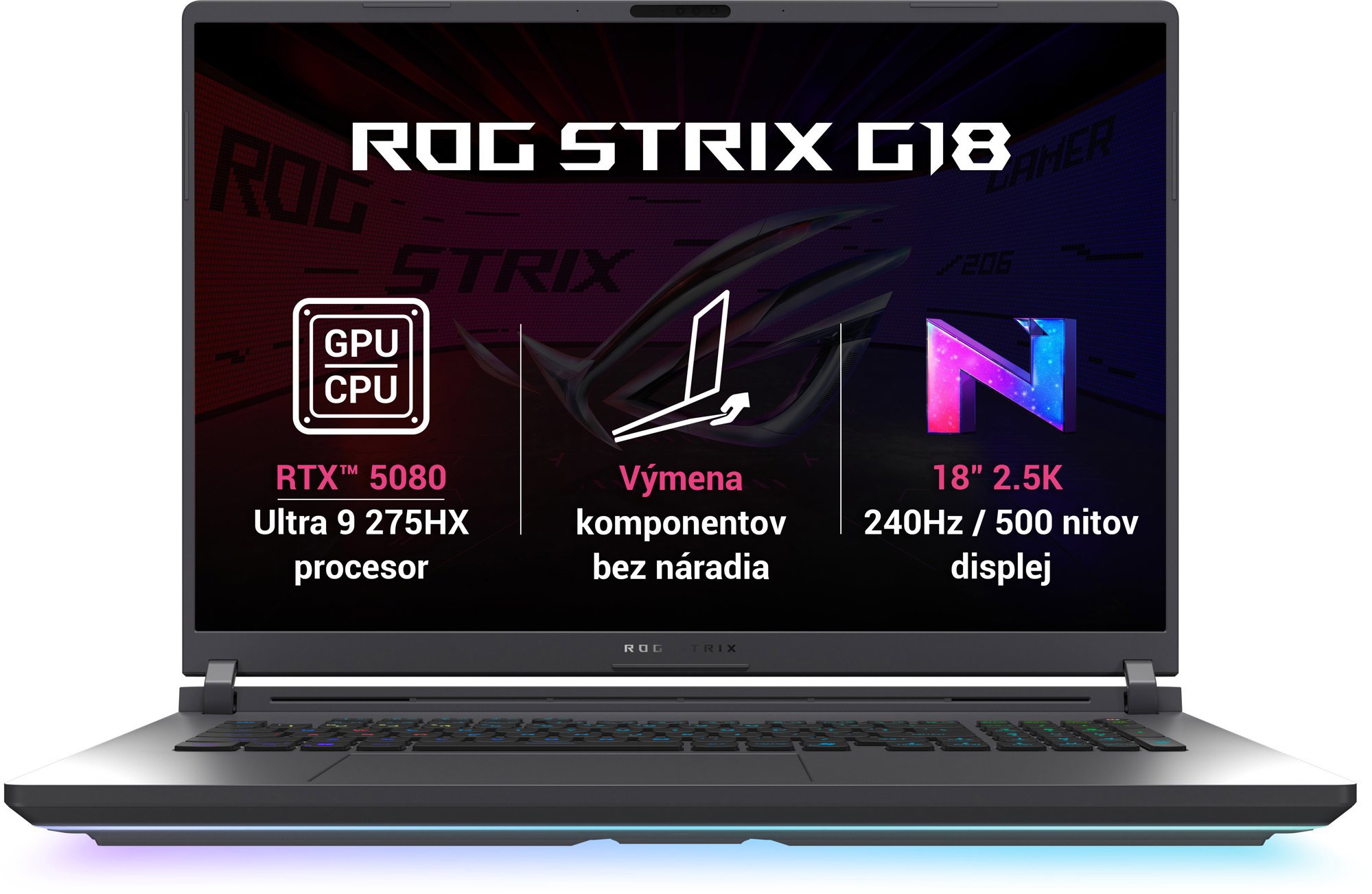 ASUS ROG Strix G18 G815LR-NEBULA009 Eclipse Gray kovový