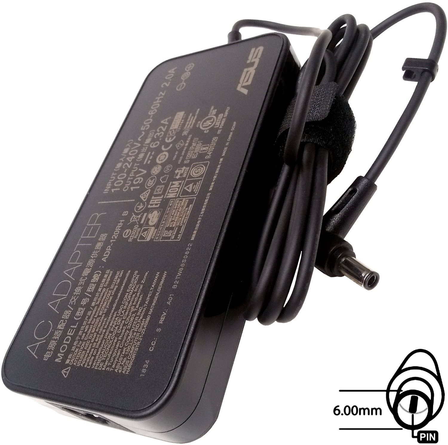 ASUS 120 W 19 V 3P(6PHI) (konektor 6,00 mm)