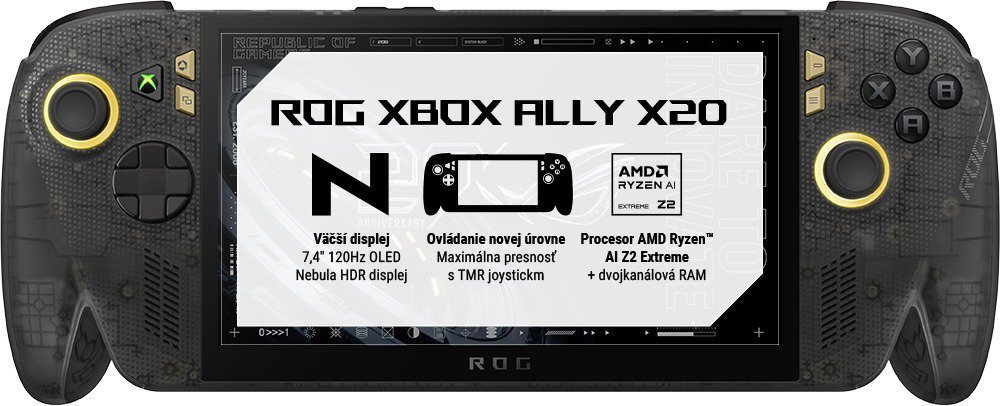 ASUS ROG XBOX Ally X20 RC74XA-TW009WZ Gaming Handheld PC (bez adaptéra)