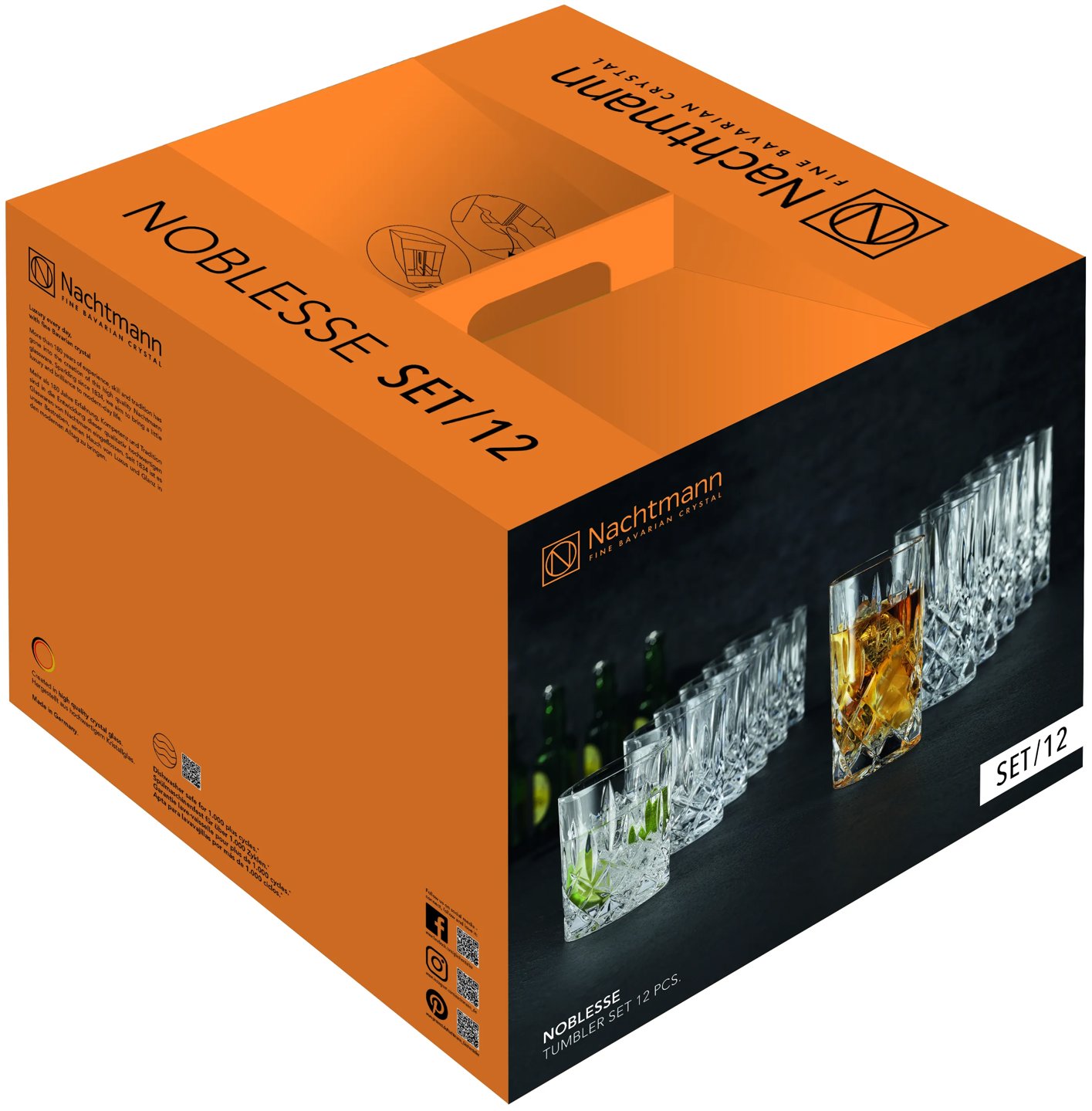 Nachtmann Súprava pohárov na whisky 295 ml a longdrink 395 ml, 12 ks NOBLESSE
