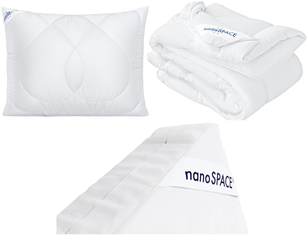 nanoSPACE Zimná sada: vankúš, prikrývka, obliečka na matrac (70 × 90 cm, 140 × 200 cm, 90 × 200 × 20 cm)