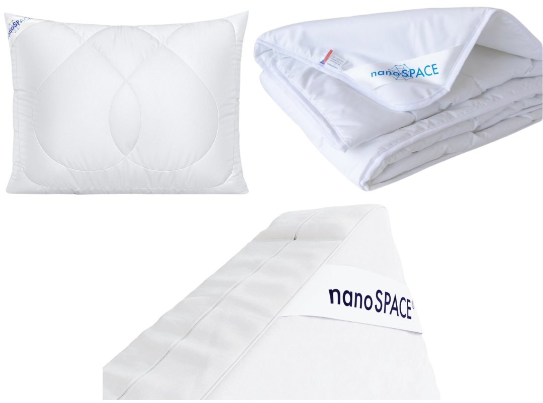 nanoSPACE Letná protiroztočová súprava vankúš + prikrývka + obliečka na matrac