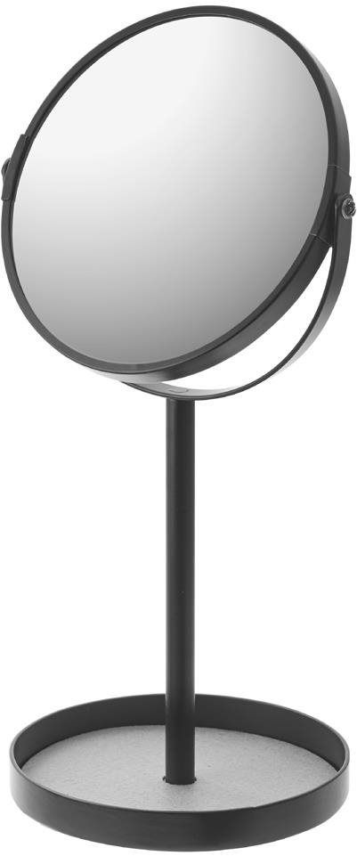 YAMAZAKI Zrkadlo kozmetické s miskou Tower 2820, čierne